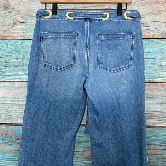 Parker Smith Blue Jeans High Rise Slouchy Belt Tie 26 - Picture 6 of 8
